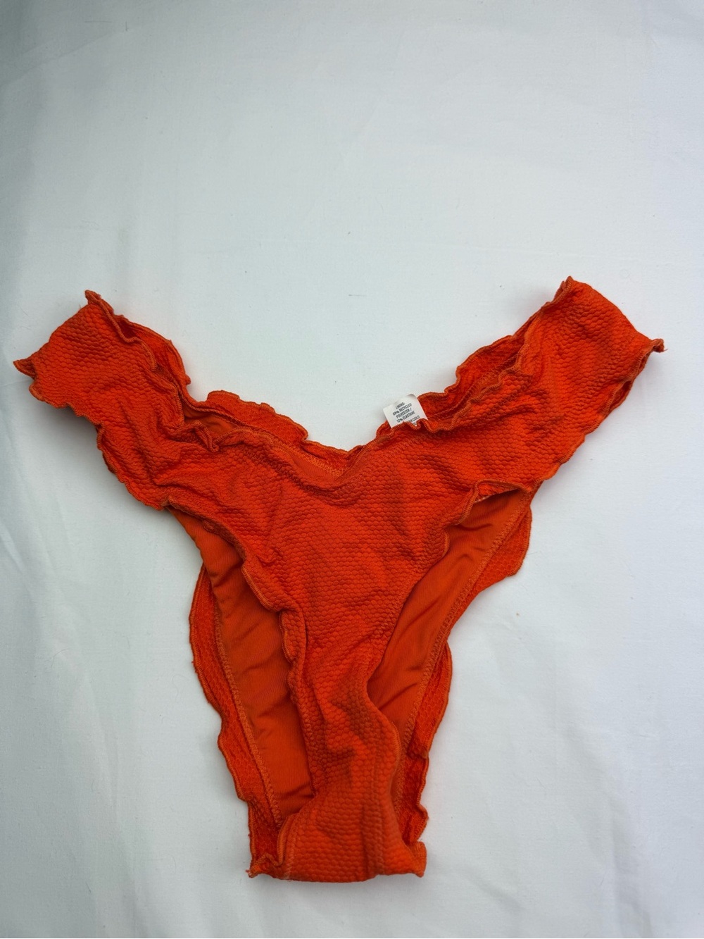 Aerie swim Womenβs Textured Orange Bikini Bottoms